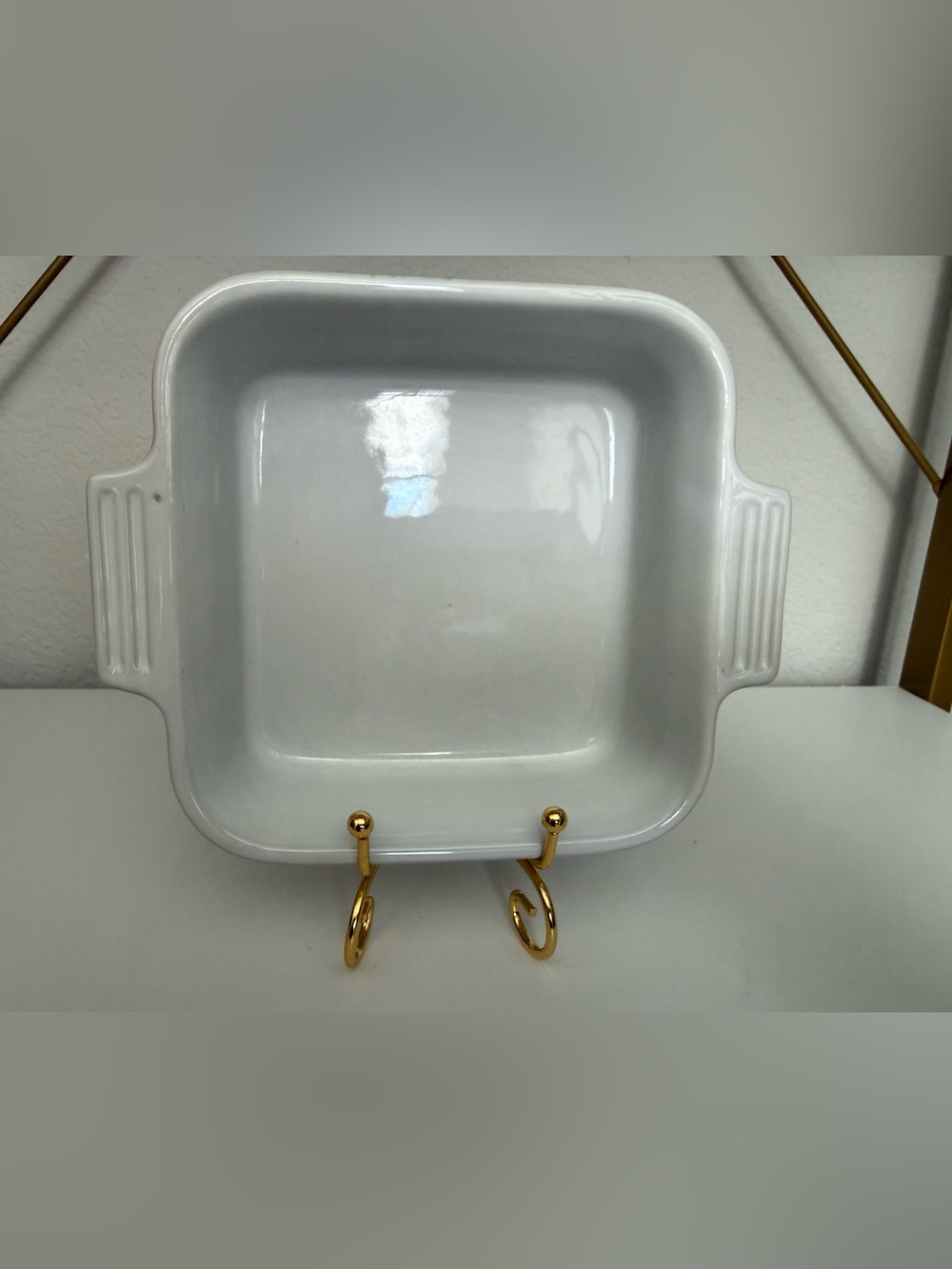 Le Creuset White Stoneware Classic Square Baking Dish 6"